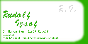 rudolf izsof business card