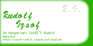 rudolf izsof business card